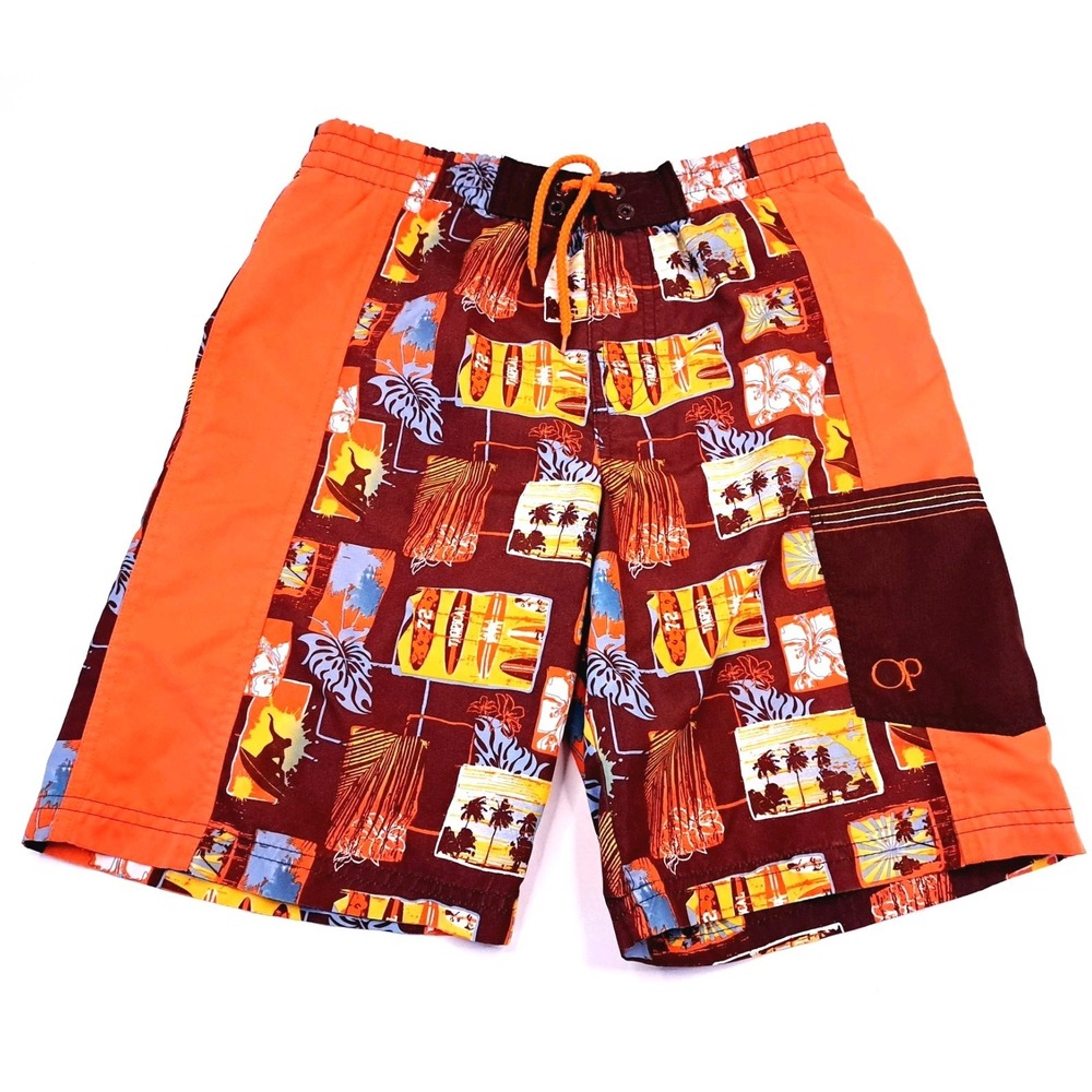 OP‎ Swim Trunks Boys Medium 8 Beach Swiming Summer Preppy
